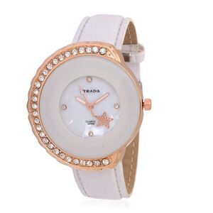 STRADA Watch Austrian Crystal White